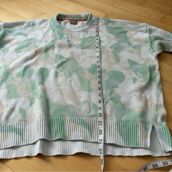 HUGO BOSS BOSS FLORANNA SWEATER ABSTRACT-PRINT HIGH-LOW JUMPER - L - Picture 8 of 15